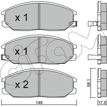 Brzdová destička Sada brzdových destiček, kotoučová brzda CIFAM 822-632-0