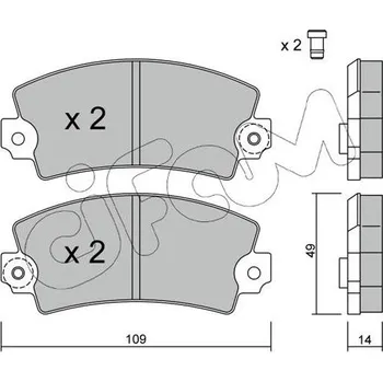 Brzdová destička Sada brzdových destiček, kotoučová brzda CIFAM 822-005-5