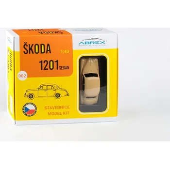 autíčko Stavebnice Škoda 1201 (1956) - Taxi Béžová 1:43 Abrex
