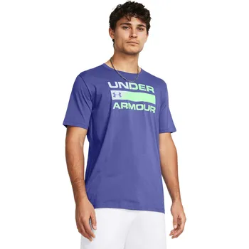 Pánské Tričko s krátkým rukávem UNDER ARMOUR UA TEAM ISSUE WORDMARK SS 1329582-561 – Modrá S