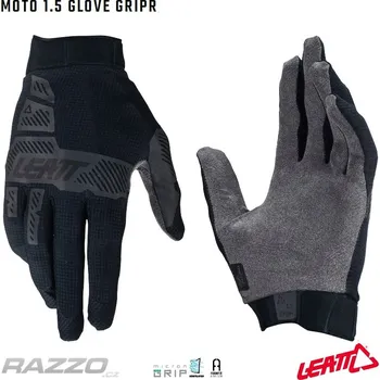 Moto rukavice Rukavice Leatt Moto 1.5 GripR Glove Stealth 2025 11 - XL