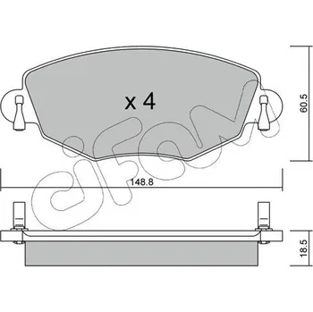 Auto-moto Sada brzdových destiček, kotoučová brzda CIFAM 822-318-0