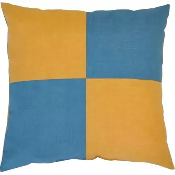 Polštář Polštářek - žlutá/tyrkysová - SLEVA 3% s kodem radost25