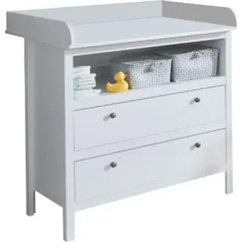 Dětský pokoj Komoda s přebalovacím pultem OLJE 2S, bílá - SLEVA 3% s kodem radost25