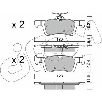 Brzdová destička Sada brzdových destiček, kotoučová brzda CIFAM 822-986-0