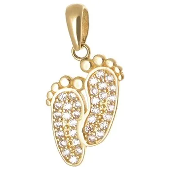 Přívěsek Zlatý přívěšek ze žlutého zlata nožičky ZZ1160F + dárek zdarma