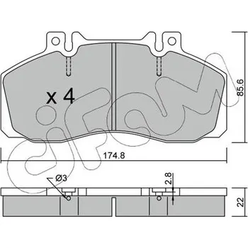 Auto-moto Sada brzdových destiček, kotoučová brzda CIFAM 822-267-0