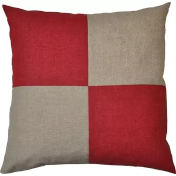 Polštář Polštářek - tmavě béžová/vínová - SLEVA 3% s kodem radost25