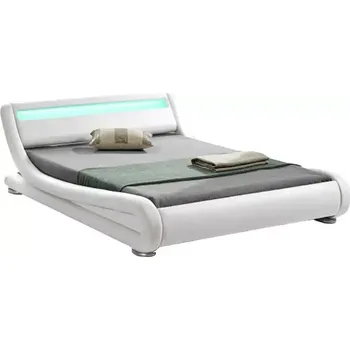 Ložnice Postel s RGB LED osvětlením FILIDA 160x200 - bílá - doprava zdarma - SLEVA 3% s kodem radost25