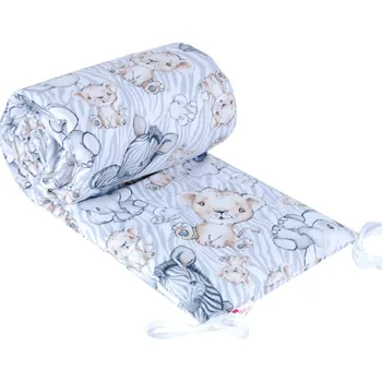 Příslušenství pro dětskou postel a kolébku Ochranný mantinel do postýlky - safari / zebra1