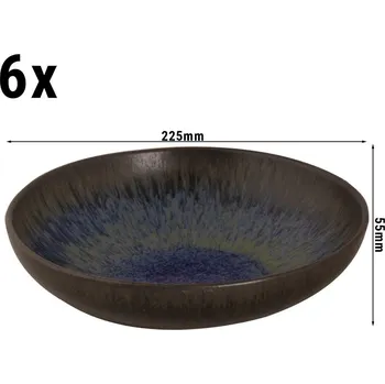 Talíř G.Gastro (6 Kusů) TAMA - Talíř hluboký - Ø 22 cm - modrý