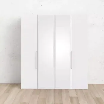 Šatní skříň Skříň Lutta 14904 bílá MAT/zrcadlo - doprava zdarma - SLEVA 3% s kodem radost25