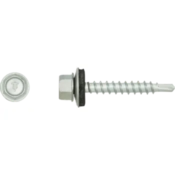 Vrut RAWLPLUG Šroub samovrtný OD do dřeva ""farmářský šroub"" + ocelová podl. - zinek bílý Varianta: 4,8 x 35 mm