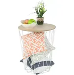 Příruční stolek NANCER TYP 3 - přírodní/bílá - SLEVA 3% s kodem radost25