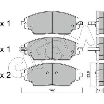 Auto-moto Sada brzdových destiček, kotoučová brzda CIFAM 822-1008-0
