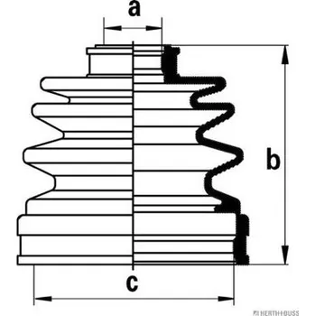 Manžeta ke kolu Sada měchů, hnací hřídel HERTH+BUSS JAKOPARTS J2862003