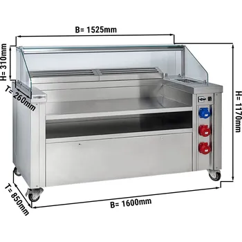 Servírovací stolek G.Gastro Mobilní varná stanice