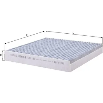 Kabinový filtr Filtr, vzduch v interiéru MAHLE LAK 136