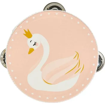 Dřevěná hračka Ostaria Dětská dřevěná tamburína labuť