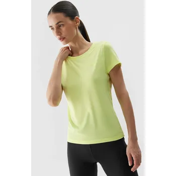 Dámské tričko Dámské sportovní tričko z recyklovaných materiálů 4F - světle žluté 4F krémová 2802190