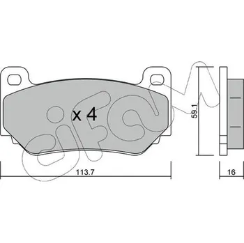 Brzdová destička Sada brzdových destiček, kotoučová brzda CIFAM 822-391-0