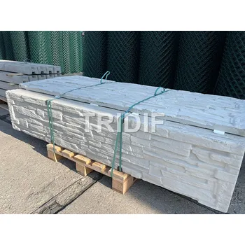 Plot Prémium litý betonový plotový dílec - štípaný kámen – výška 40 cm