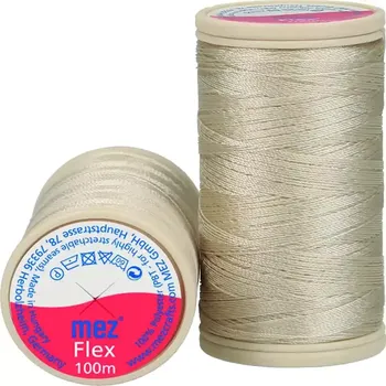 Nit Elastická polyesterová nit 1033 Světle šedá (MEZ FLEX KTK120)