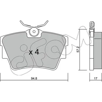 Brzdový systém Sada brzdových destiček, kotoučová brzda CIFAM 822-635-0