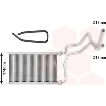 Výměník tepla Vymenik tepla, Vnitrni vytapeni VAN WEZEL 27016700