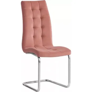 Jídelní židle Jídelní židle SALOMA NEW - růžová / chrom - SLEVA 3% s kodem radost25