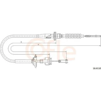 Spojkové lanko Tazne lanko, ovladani spojky COFLE 18.6110
