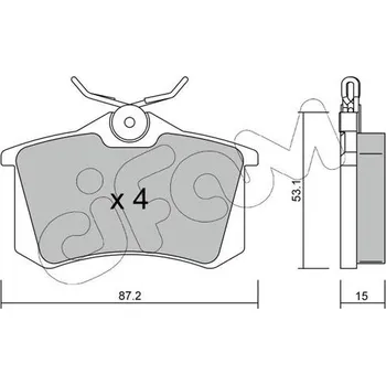 Brzdová destička Sada brzdových destiček, kotoučová brzda CIFAM 822-100-0