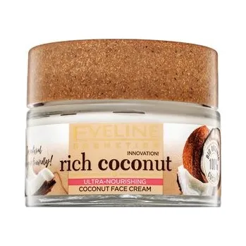 Pleťový krém Eveline Rich Coconut Ultra Nourishing Face Cream vyživující krém pro všechny typy pleti 50 ml