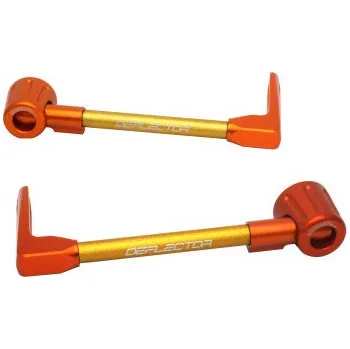 Lever guard ACCOSSATO with gold hose and joint right + left , aluminium DE003-039-TD-12