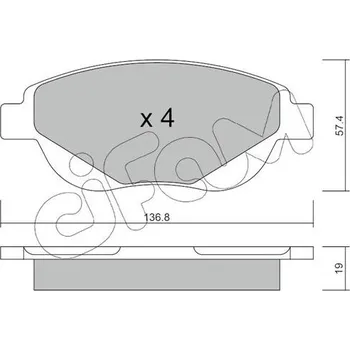 Auto-moto Sada brzdových destiček, kotoučová brzda CIFAM 822-948-0