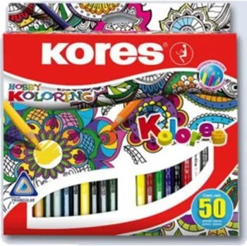 Pastelka Pastelky Kores Mandalas 50ks trojhranné