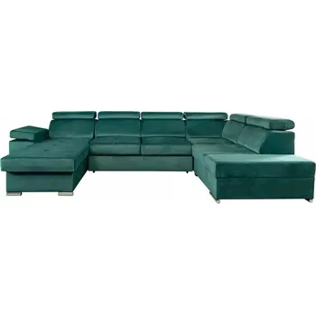 Sedací souprava Sedací souprava LAMORA U levá - smaragdová - doprava zdarma - SLEVA 3% s kodem radost25