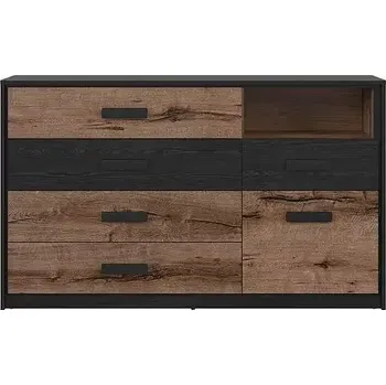 Komoda Komoda Kassel KOM1D5S, dub monastery/dub černý - SLEVA 3% s kodem radost25