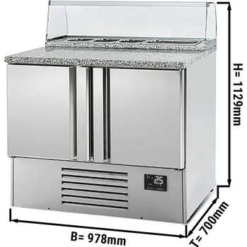 Lednice G.Gastro Chladicí stůl na pizzu (GN) - se 2 dveřmi