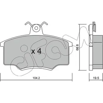 Brzdová destička Sada brzdových destiček, kotoučová brzda CIFAM 822-024-0