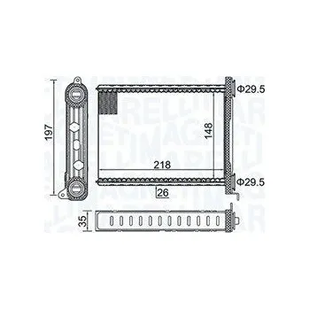 Výměník tepla, vnitřní vytápění MAGNETI MARELLI 350218464000