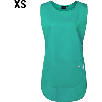 Kuchyňská zástěra G.Gastro KARLOWSKY | Šatová zástěra Essential - smaragdově zelená - velikost: XS