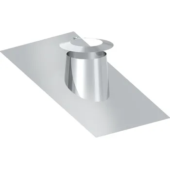 Lednice G.Gastro Komínový průchod 16° - 25° - s náběhovou hranou & dešťovým límcem - Ø 350 mm