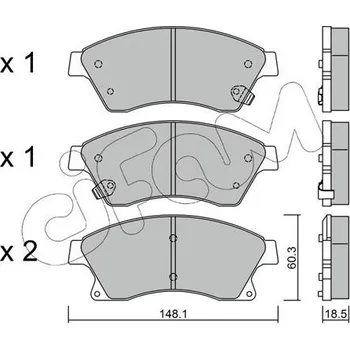 Auto-moto Sada brzdových destiček, kotoučová brzda CIFAM 822-838-0