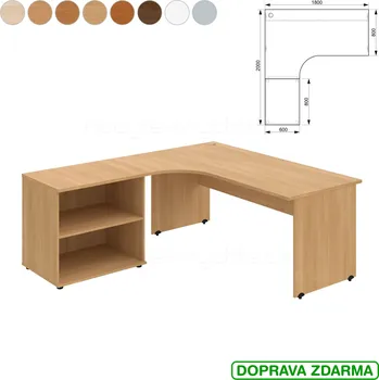 GE 1800 60 H P Hobis Gate - Stůl se skříňkou