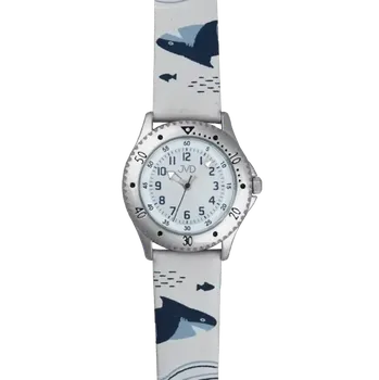 Hodinky JVD Dětské chlapecké stříbrné hodinky se žraloky JVD J7224.2