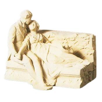 Zahradní dekorace ZahradniDekorace zahradní sochy - Milenci na lavičce, výška 17 cm, 3,5 kg