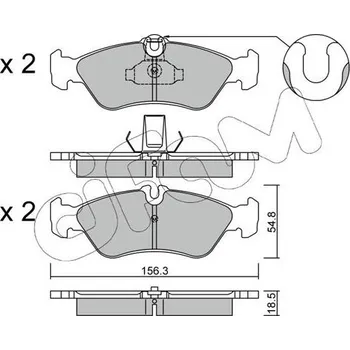 Brzdová destička Sada brzdových destiček, kotoučová brzda CIFAM 822-311-0