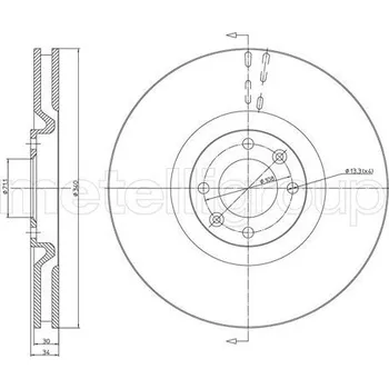 Brzdový kotouč Brzdový kotouč METELLI 23-1483C