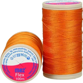 Nit Elastická polyesterová nit 5289 Světle oranžová (MEZ FLEX 120)